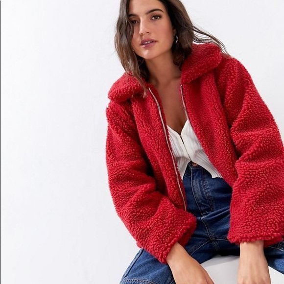 BDG Theo Fleece Teddy Jacket - Picture 2 of 8